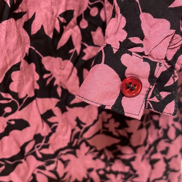 A.P.C. Paris womens long sleeve shirt tunic dress floral small s - Picture 6 of 7